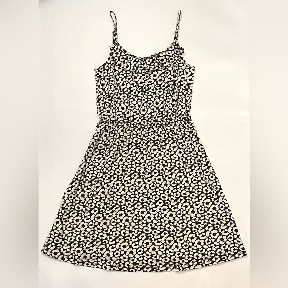 Ann Taylor LOFT XSP Brown Geometric Spaghetti Strap Dress, New!